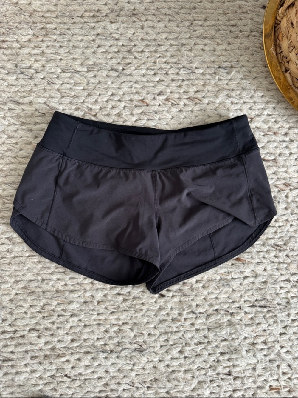 Women’s Black Lululemon Performance Running Shorts